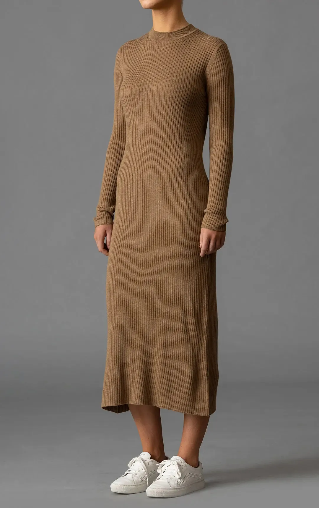 12GG RIB KNIT DRESS- CLEARANCE