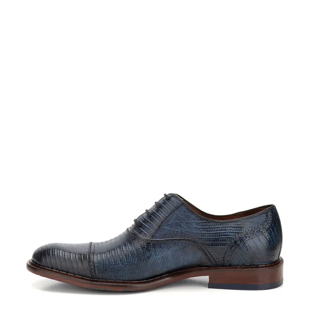 14ULTLT - Cuadra navy blue dress lizard Oxford shoes for men