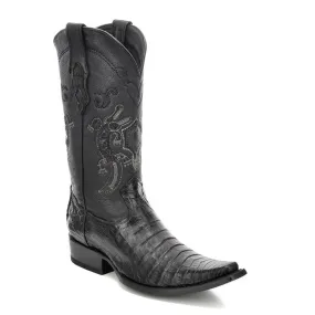 1B18FY - Cuadra black dress cowboy caiman leather boots for men