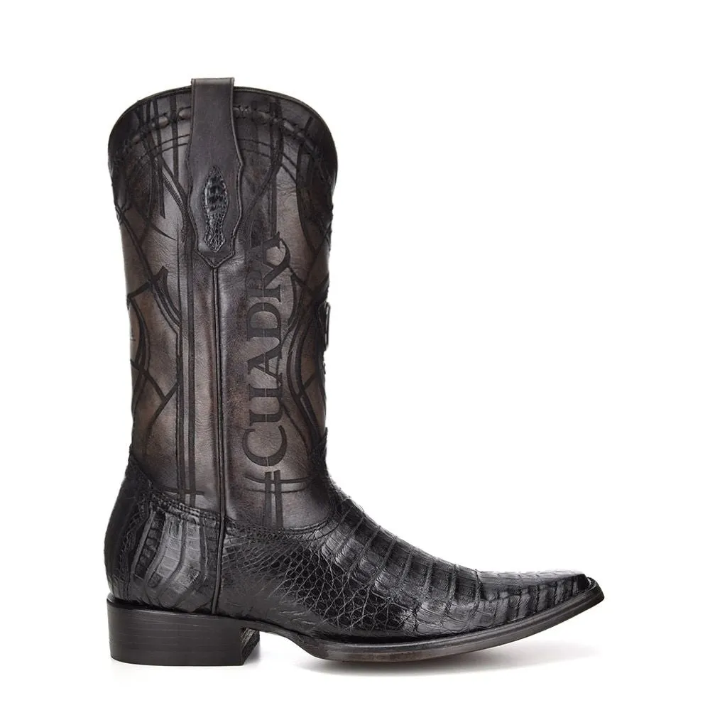 1B1NFY - Cuadra black dress cowboy caiman leather boots for men