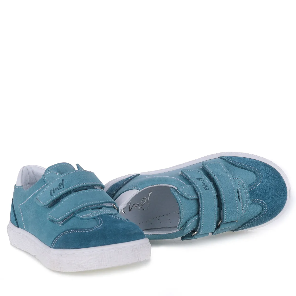 (2708D-4) Low Velcro sneakers blue