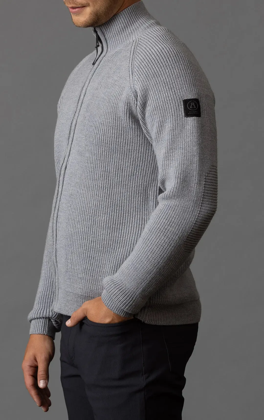 7GG MERINO FULL ZIP CARDIGAN - CLEARANCE