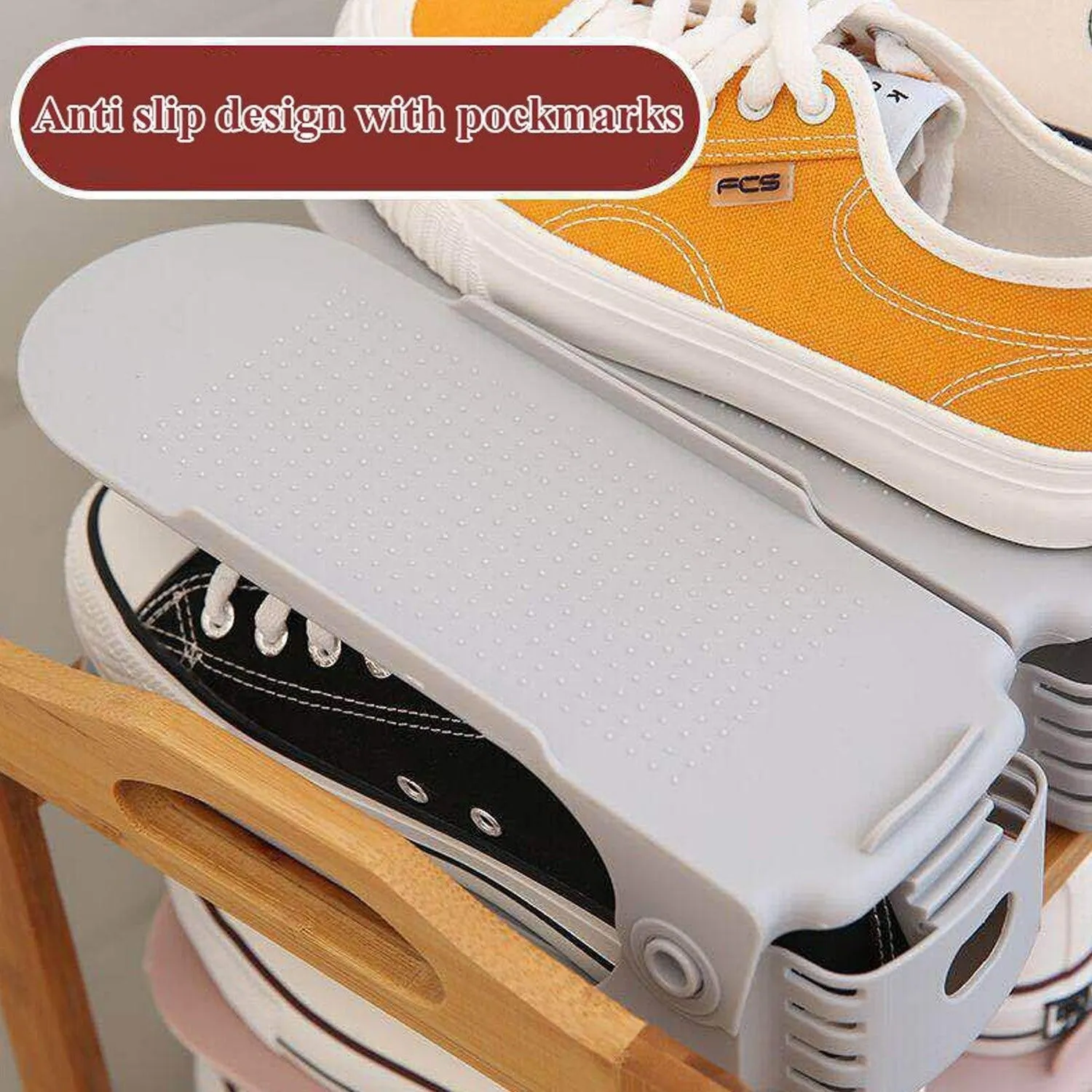 ADJUSTABLE FOLDING SHOE SLOTS ORGANIZER ( 12 Pack )