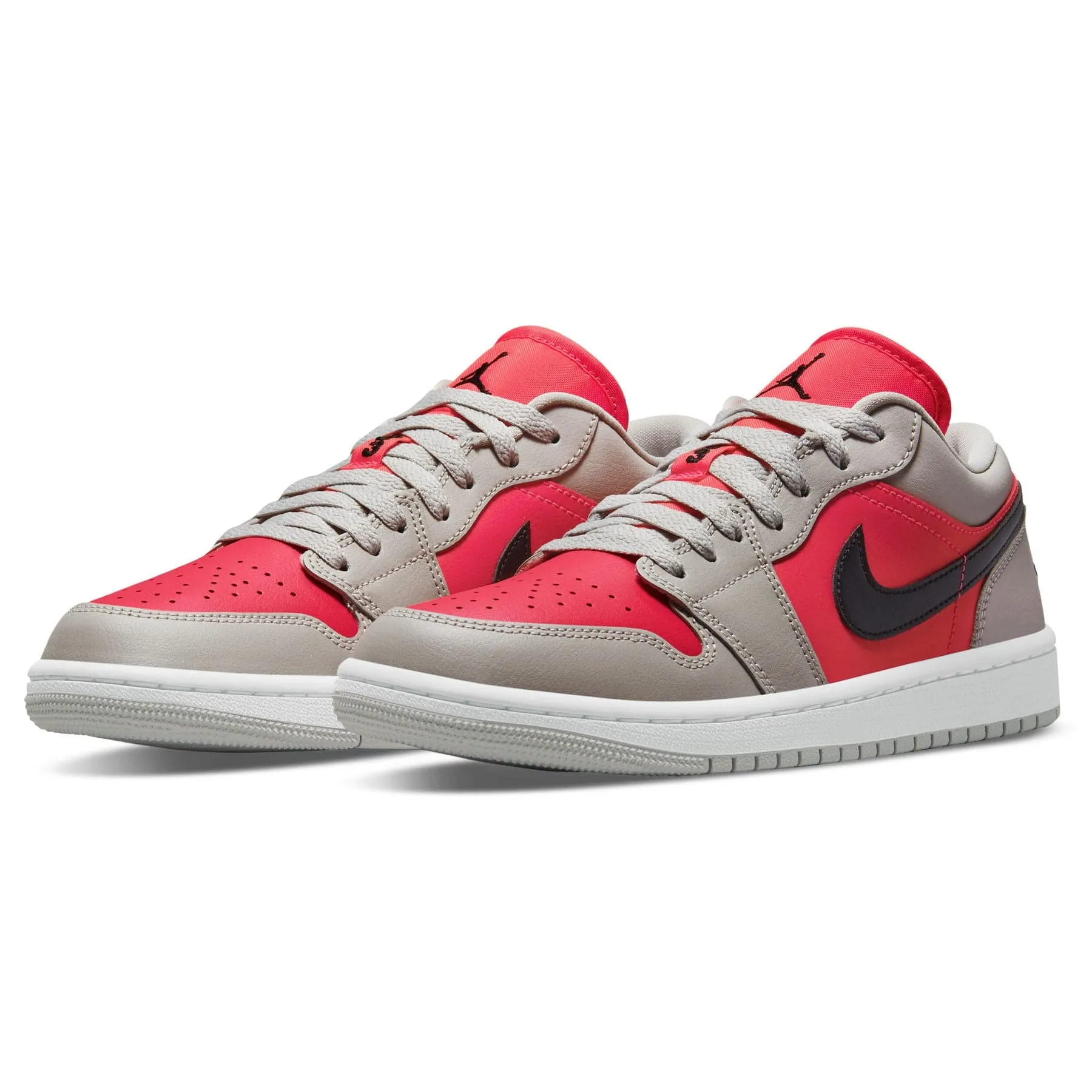 Air Jordan 1 Low Wmns 'Light Iron Ore Siren Red'