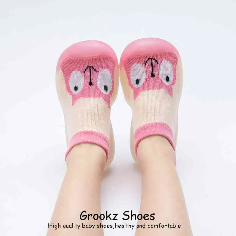 Animal Sock Shoes - Pink Cat