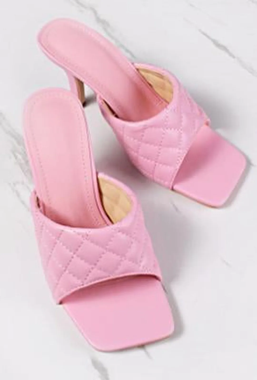 BRIE - QUILTED MULE SANDALS