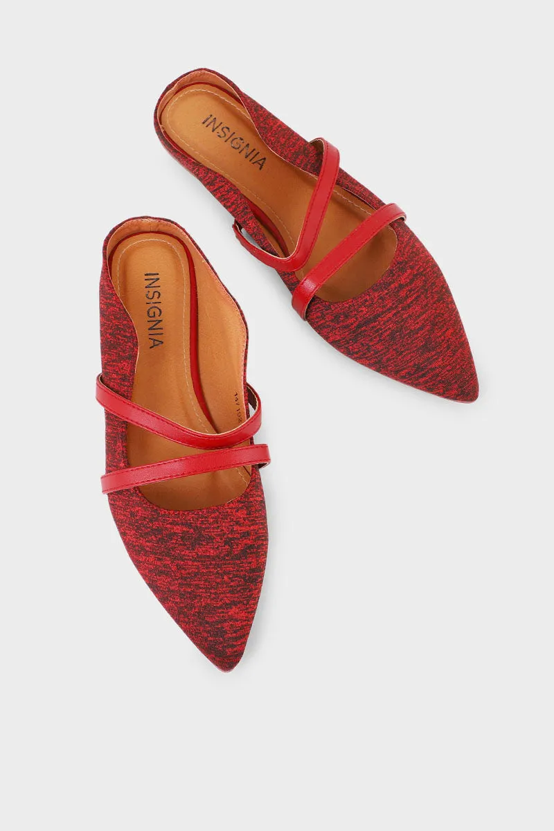 Casual Sling Back I47192-Maroon