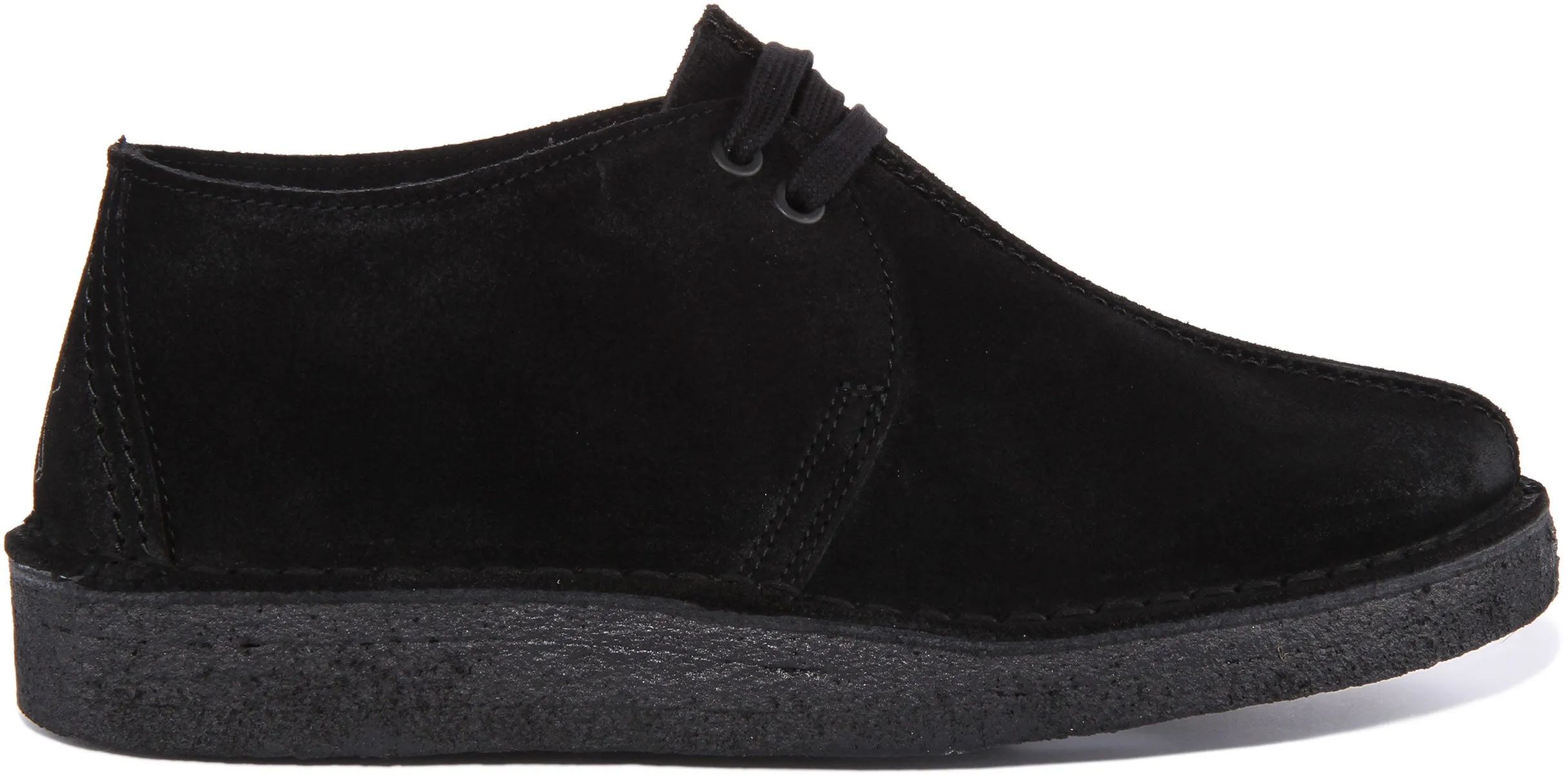 Clarks Originals Desert Trek In Black Suede For Women