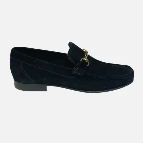 Clearance | Mens Black Suede Italian Bit Loafer by Calzoleria Toscana | Last Pairs