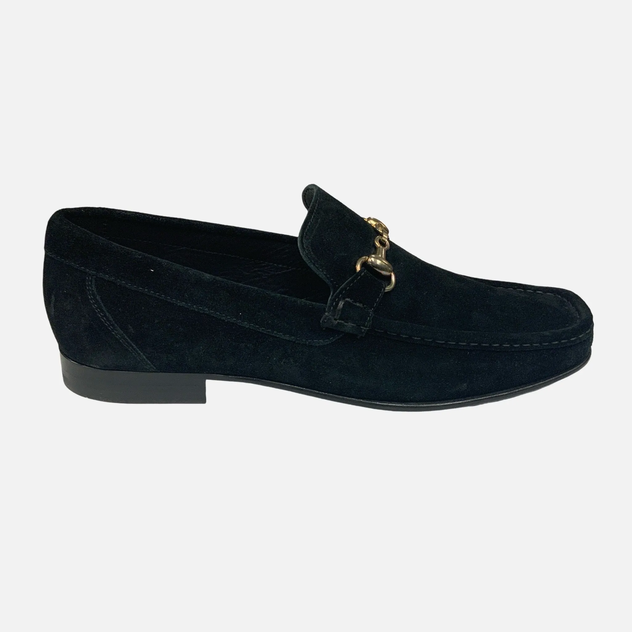 Clearance | Mens Black Suede Italian Bit Loafer by Calzoleria Toscana | Last Pairs