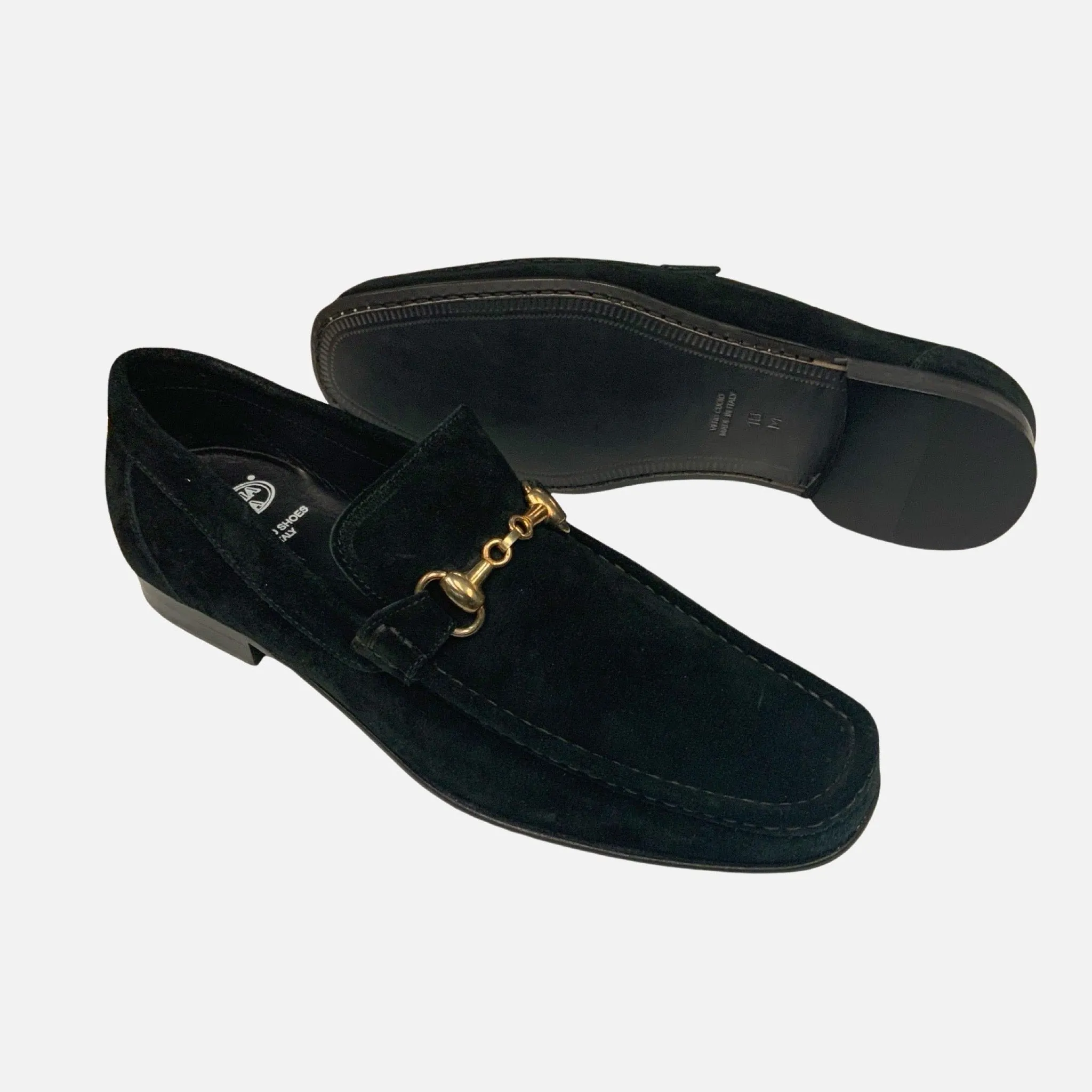 Clearance | Mens Black Suede Italian Bit Loafer by Calzoleria Toscana | Last Pairs