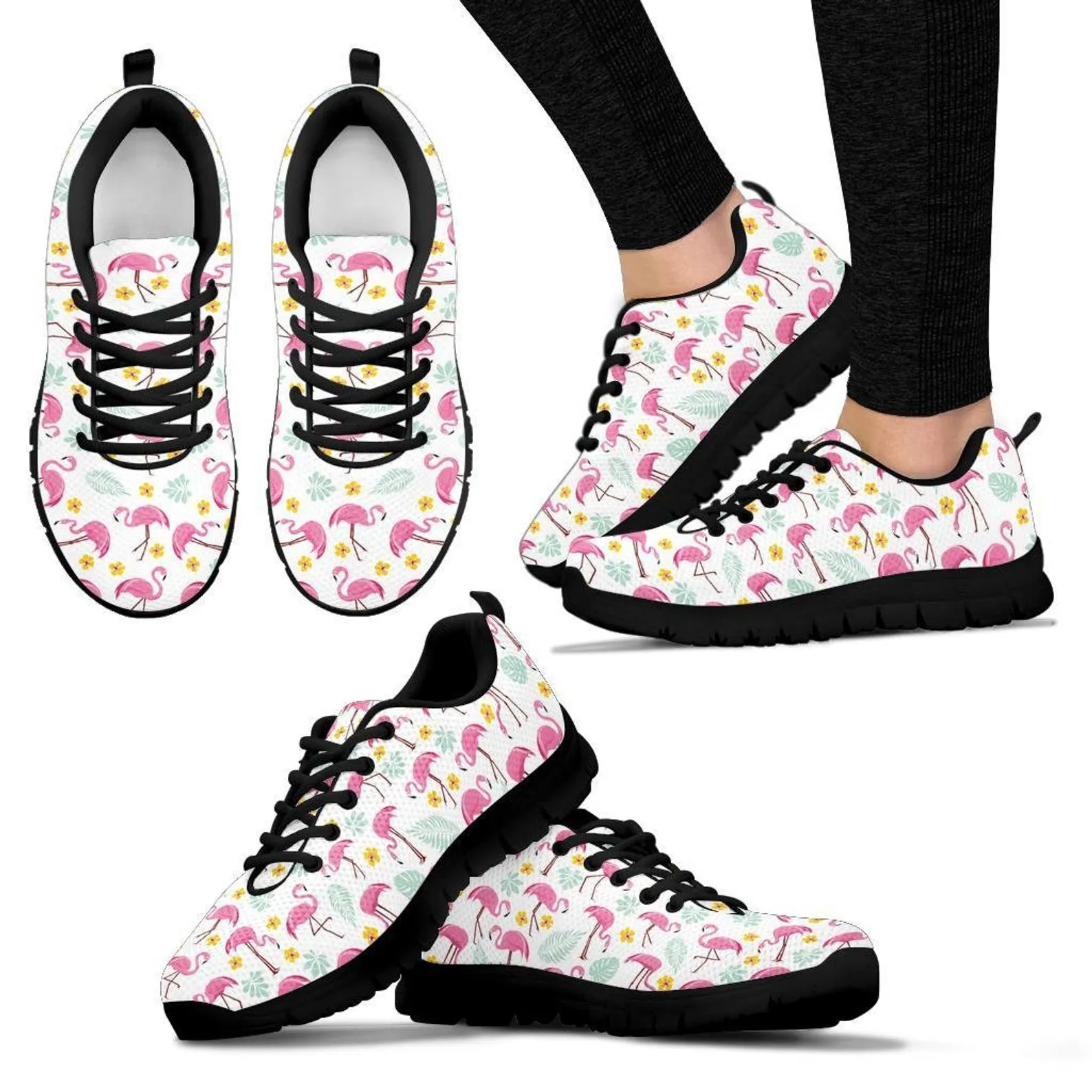 Cute Flamingo Shoes Flamingo Sneakers Running Shoes Flamingo Pattern Casual Shoes Flamingo Lover Gifts Clothing for Womens Mens Kids Adults