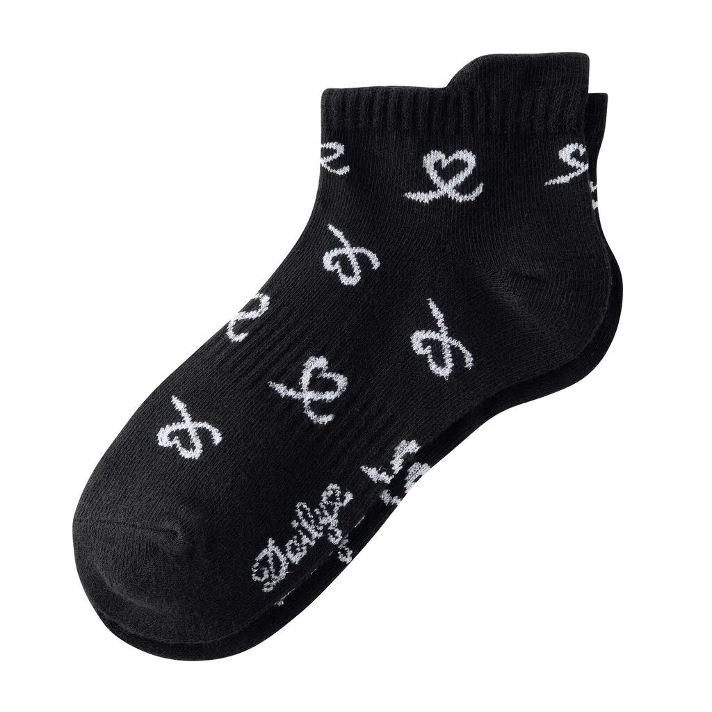 Daily Sports Socks Heart Black