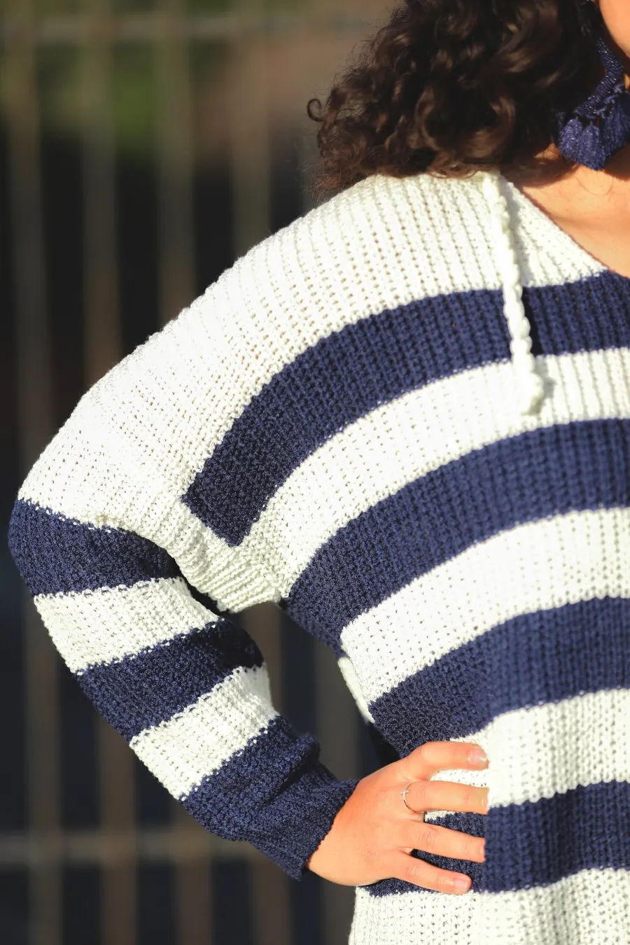 Dawson Striped Drawstring Sweater