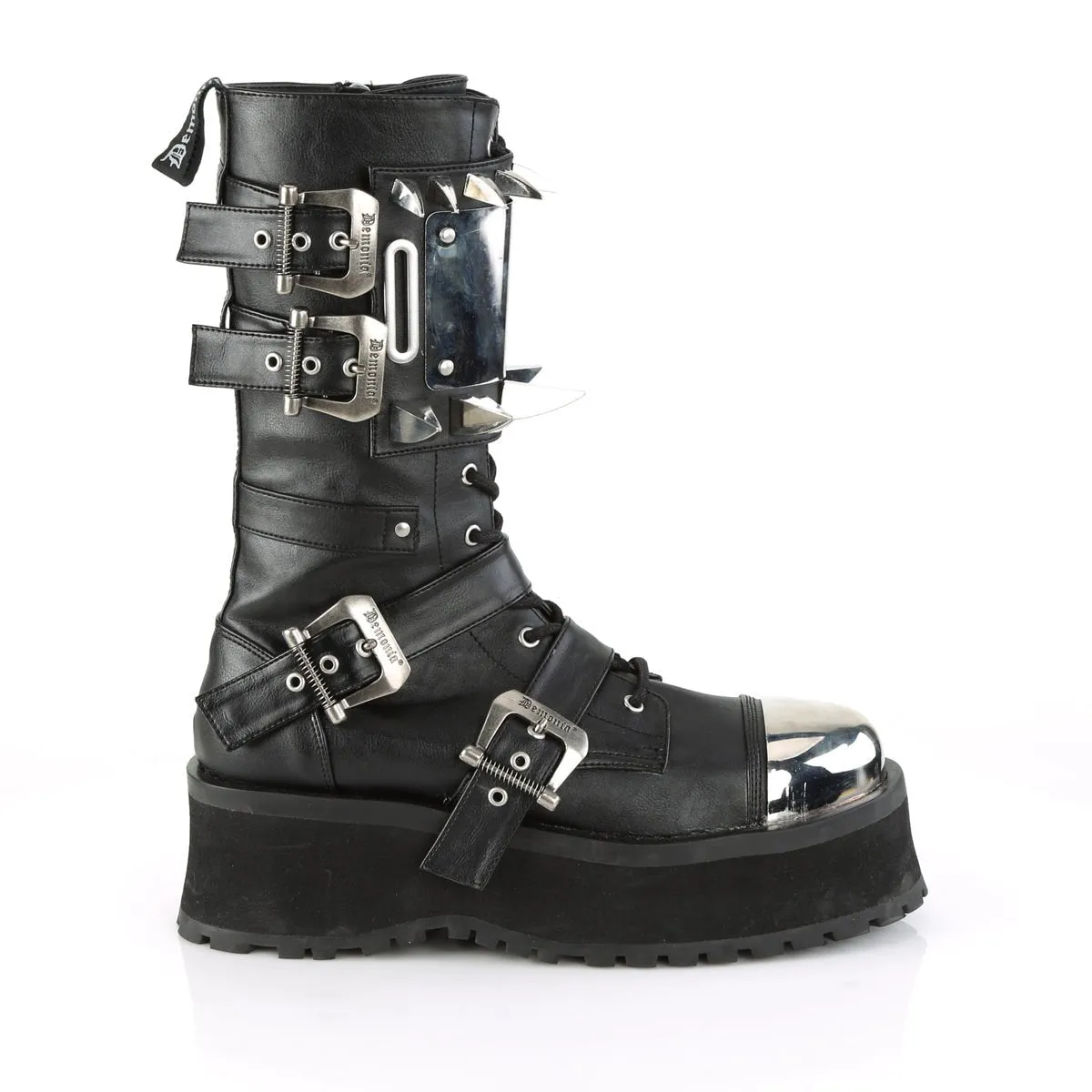 Demonia GRAVEDIGGER-250 | Black Vegan Leather Unisex Boots