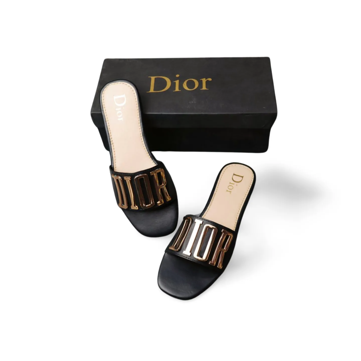 Designer Gold Logo Slides For Women- 1024