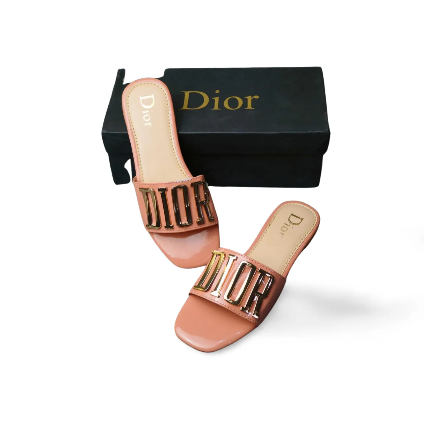 Designer Gold Logo Slides For Women- 1024