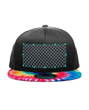 Embroidered Tie Dye Brim Snapbacks