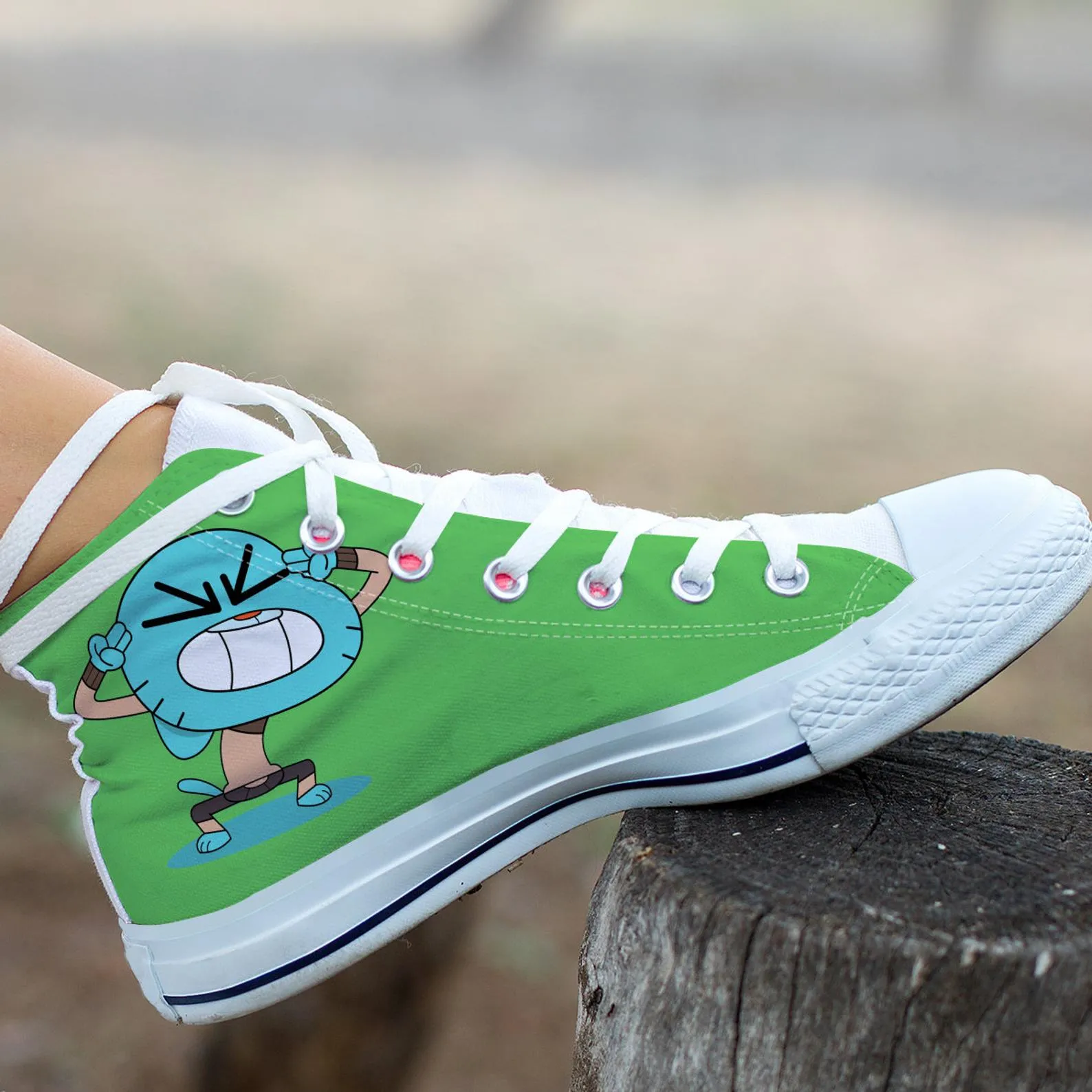 Gumball Custom Shoes, Cartoon Hightops, Cartoon Network Shoes, Custom Hi Tops, Gumball Beads Shoes, Gumbal Machine Shoes