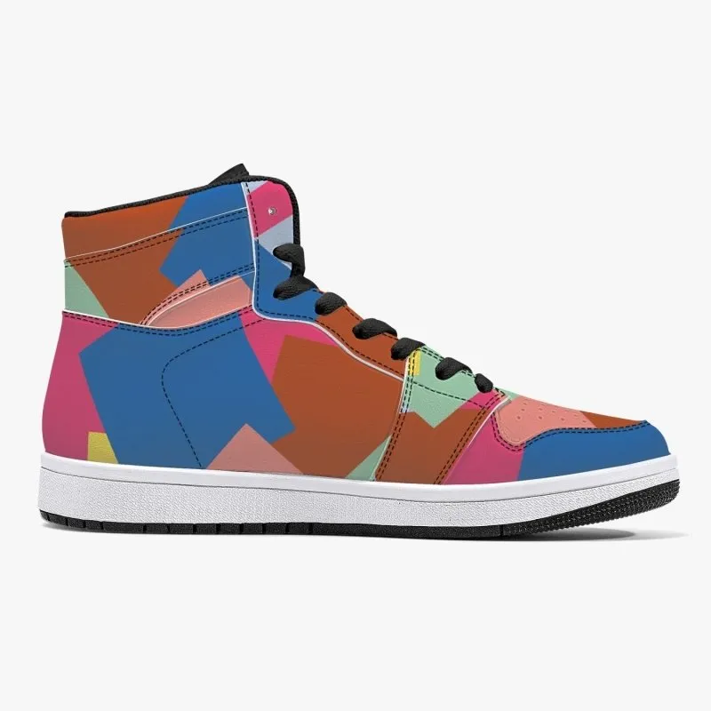 High-Top Leather Sneakers - Color