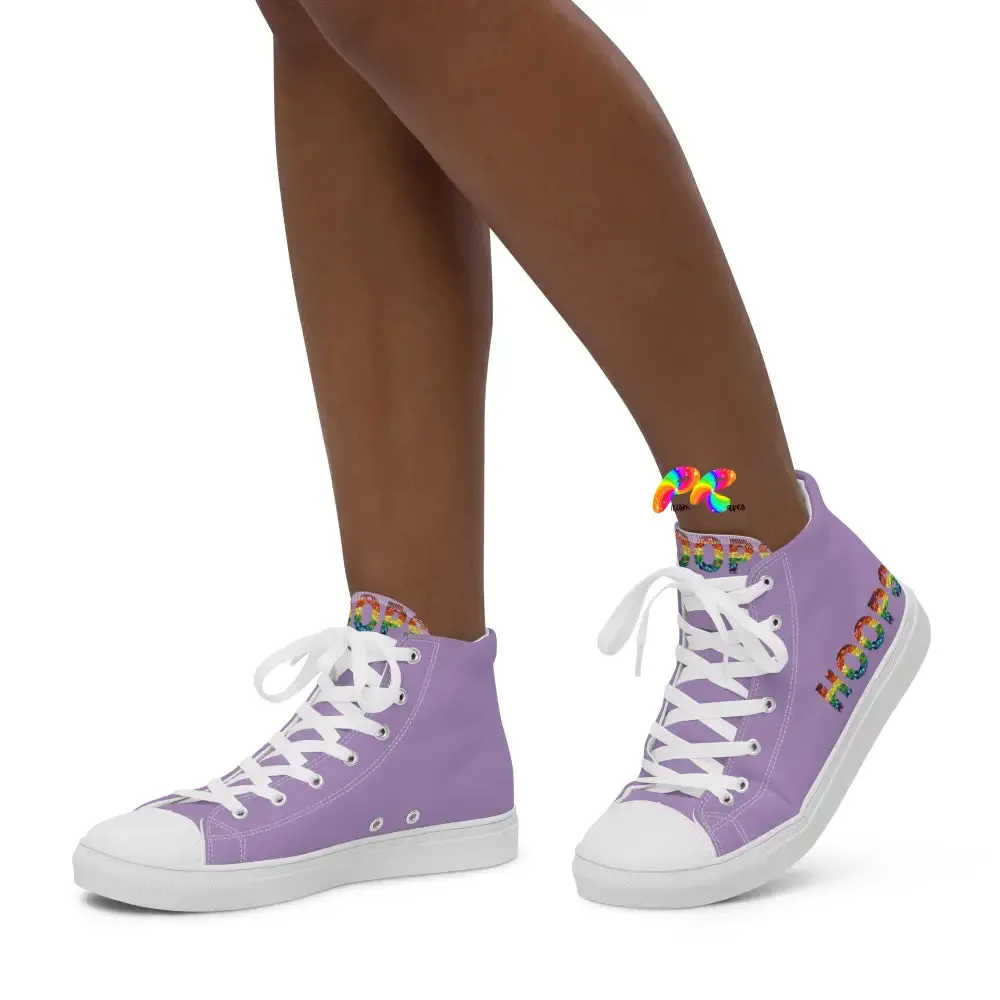 HOOPS Women's Purple High Top Canvas Shoes