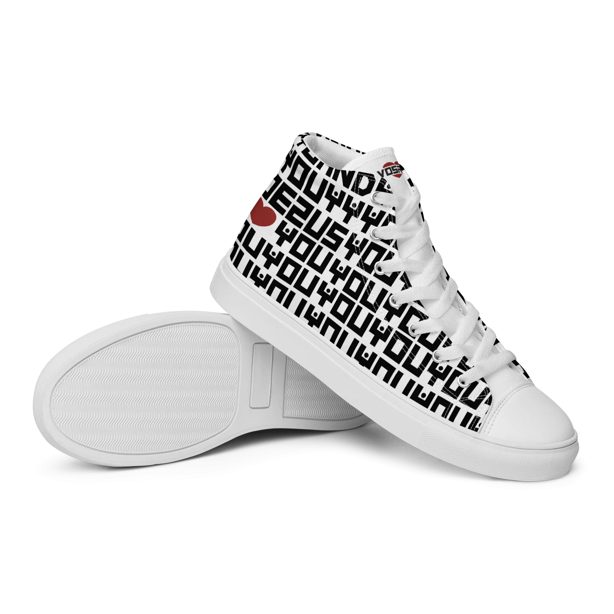 Jesus Loves Everyone Men’s high top canvas shoes