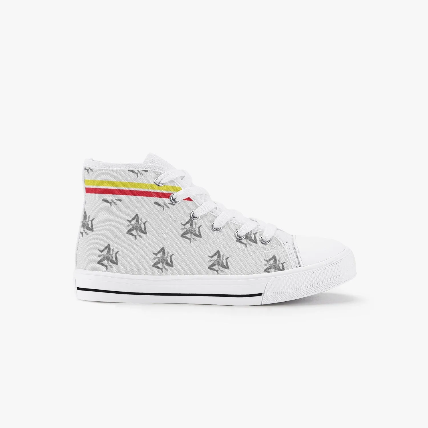 Kid’s High-Top Shoes Siclian pattern white