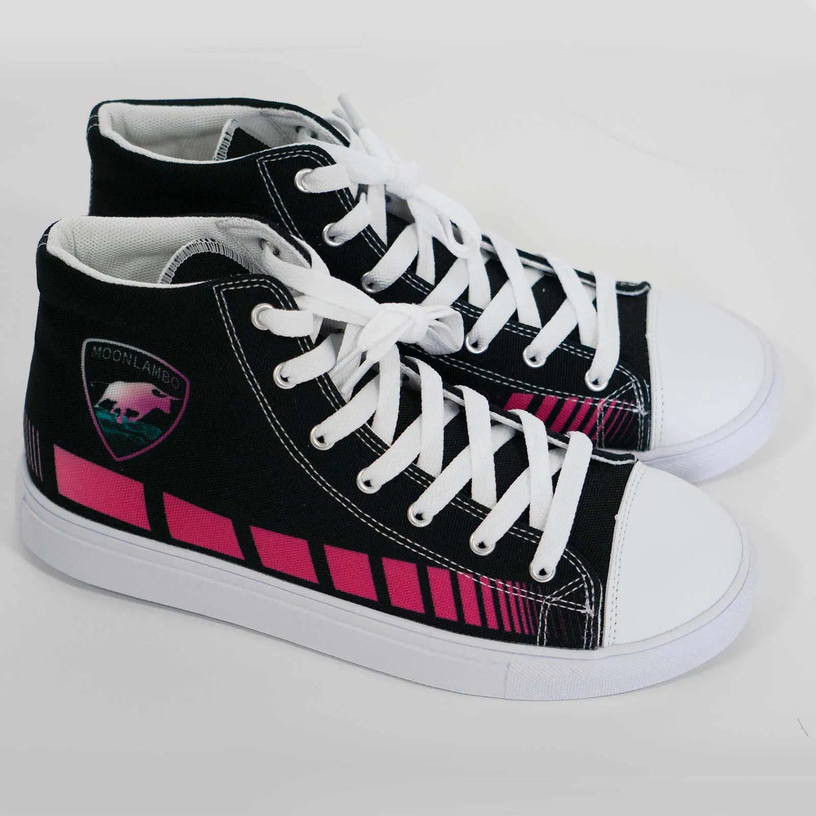 Ladies Retrowave Runner Canvas Hightop Shoe studio sample