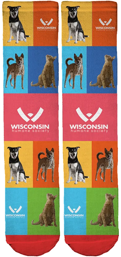 Limited Edition Wisconsin Humane Society Crew Socks