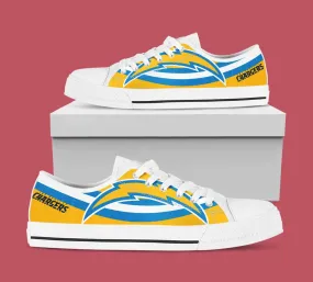 Los Angeles Chargers Custom Lowtop, Football Custom Shoes, Sport Lowtop, Canvas Shoes, Canvas Lowtop, Unisex Shoes, Gift Birthday