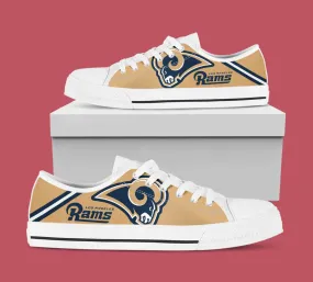 Los Angeles Rams Custom Lowtop, Football Custom Shoes, Sport Lowtop, Canvas Shoes, Canvas Lowtop, Unisex Shoes, Gift Birthday