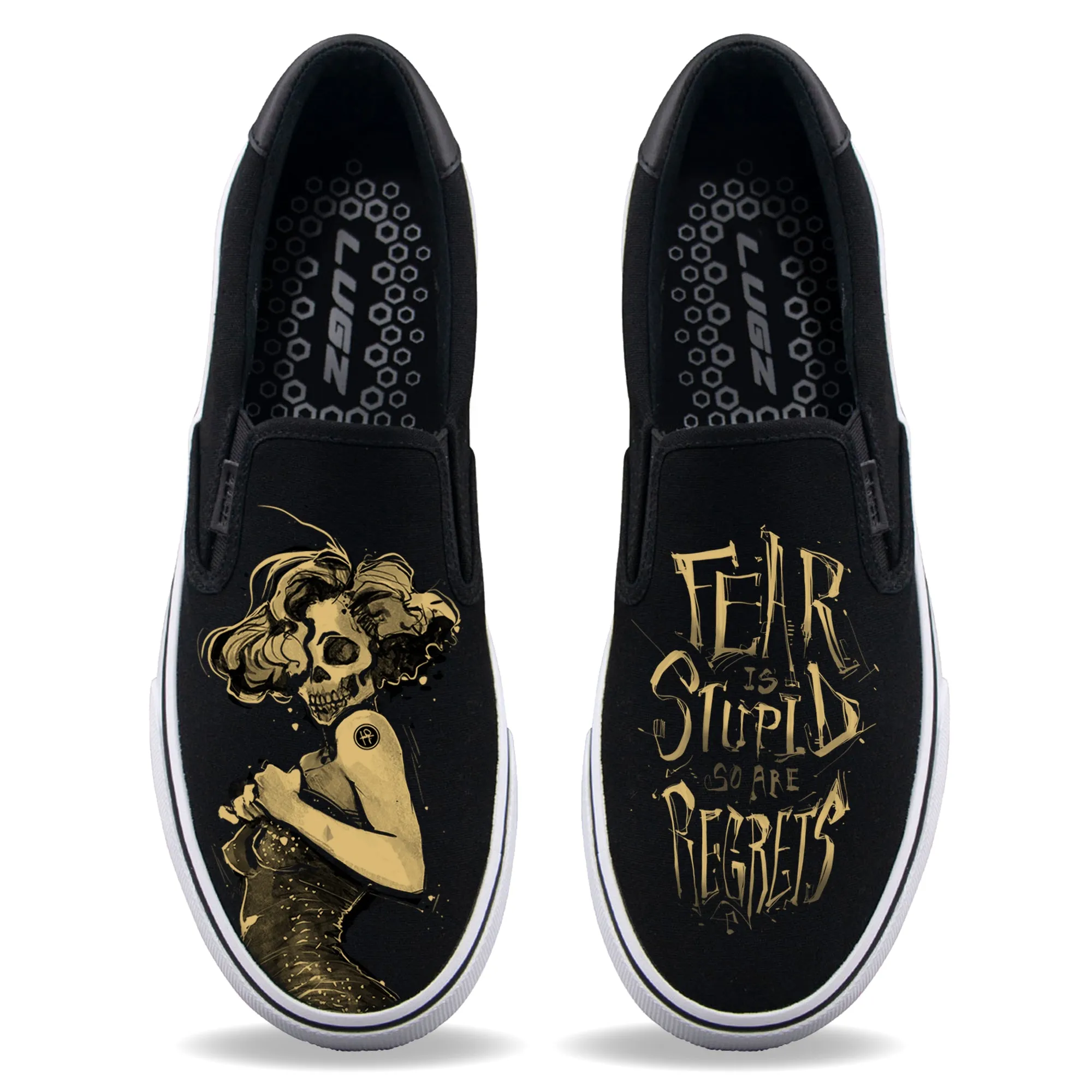 Marilyn Skull Unisex Slip-Ons