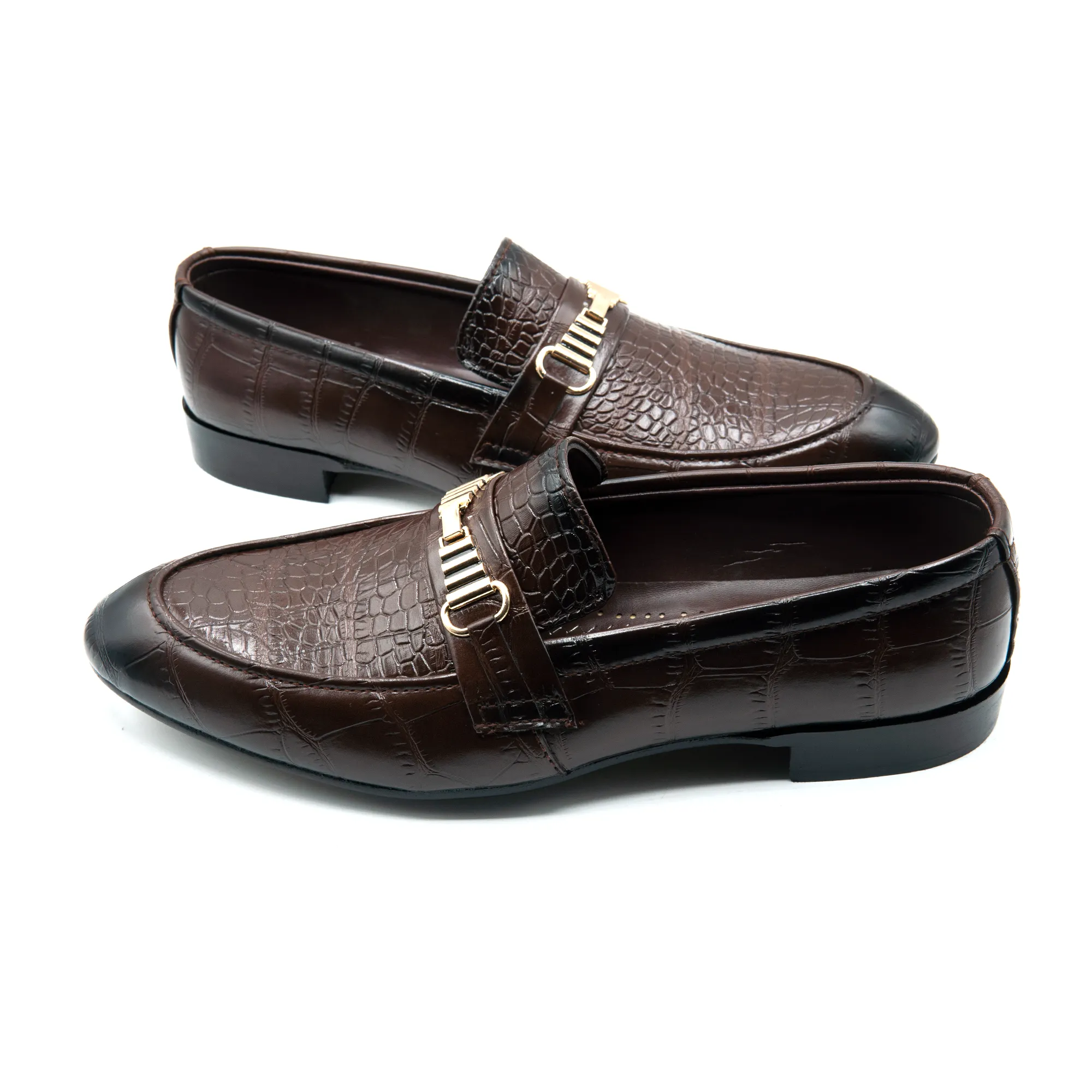 Men Brown Imported Synthetic Leather Shoes