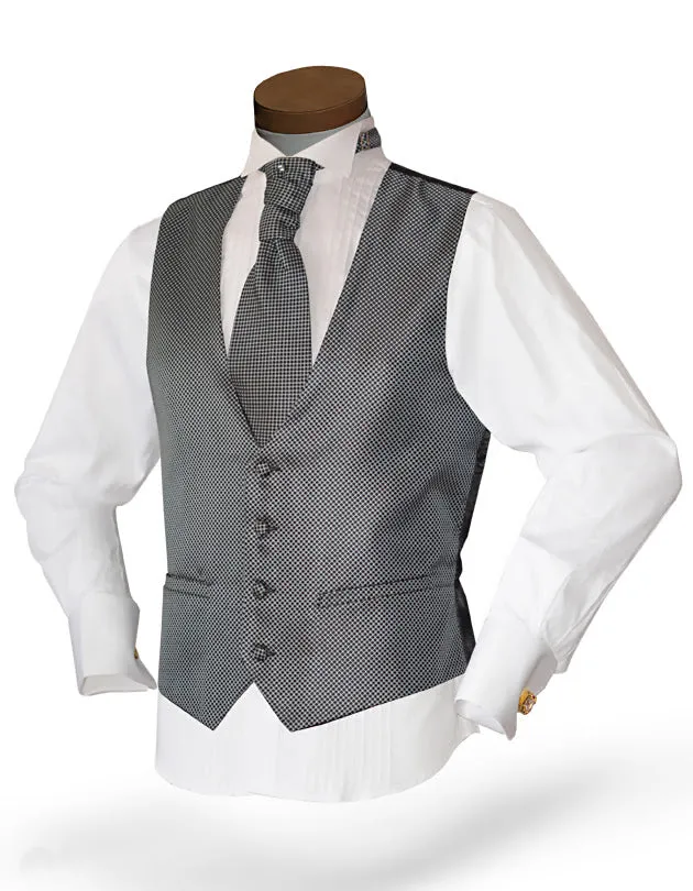 Men's Formal Vest Set - Prom - Wedding - Homecoming- Dot Gray