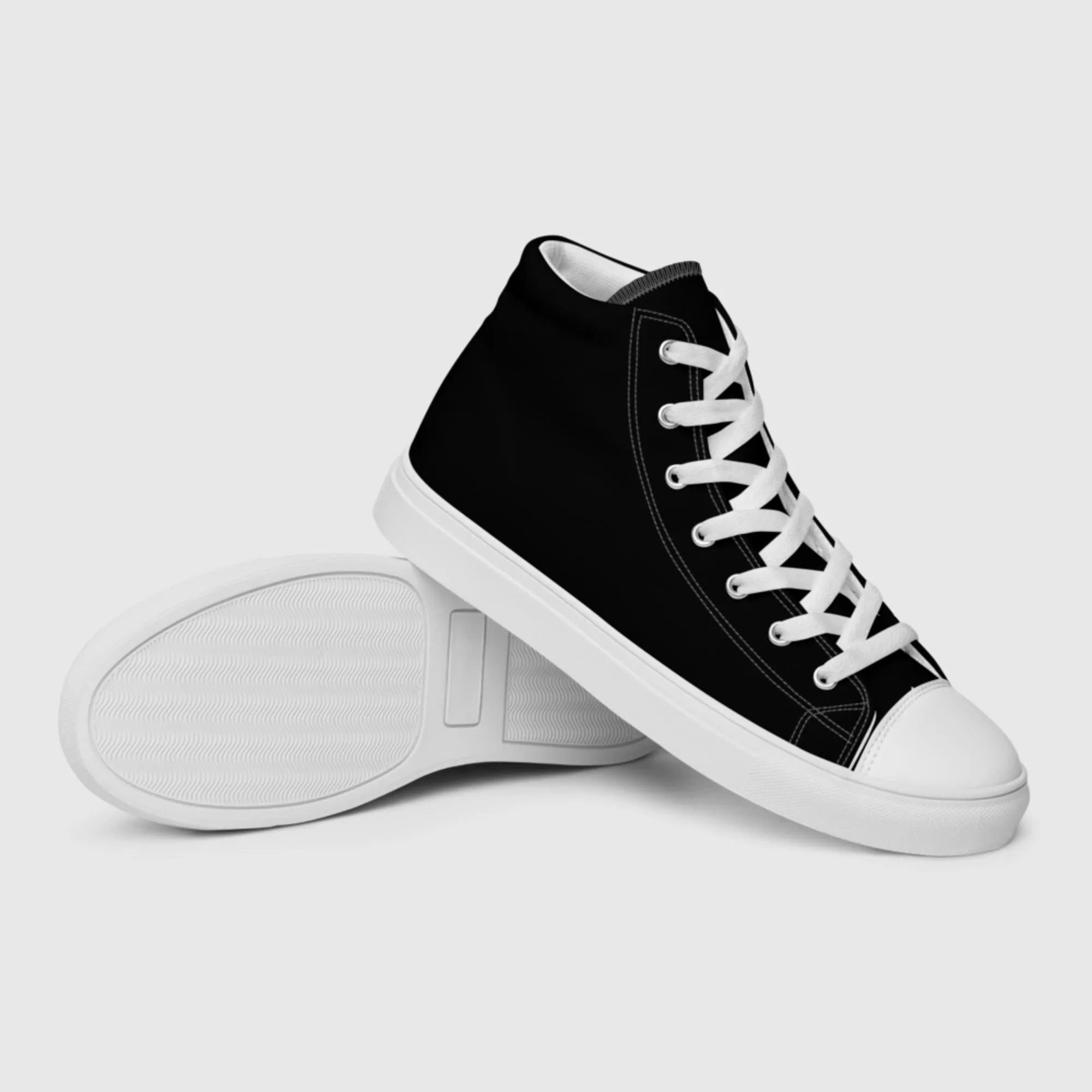 Men’s high top canvas shoes - Black