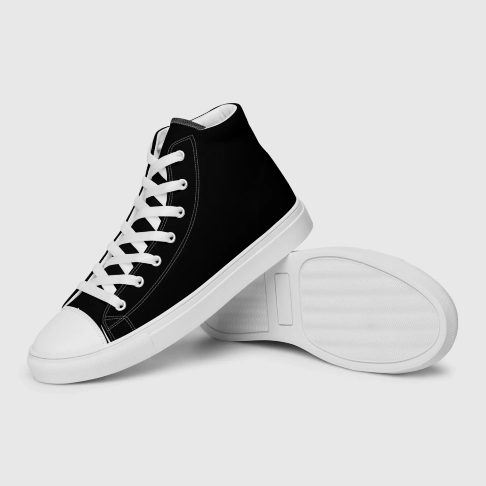 Men’s high top canvas shoes - Black