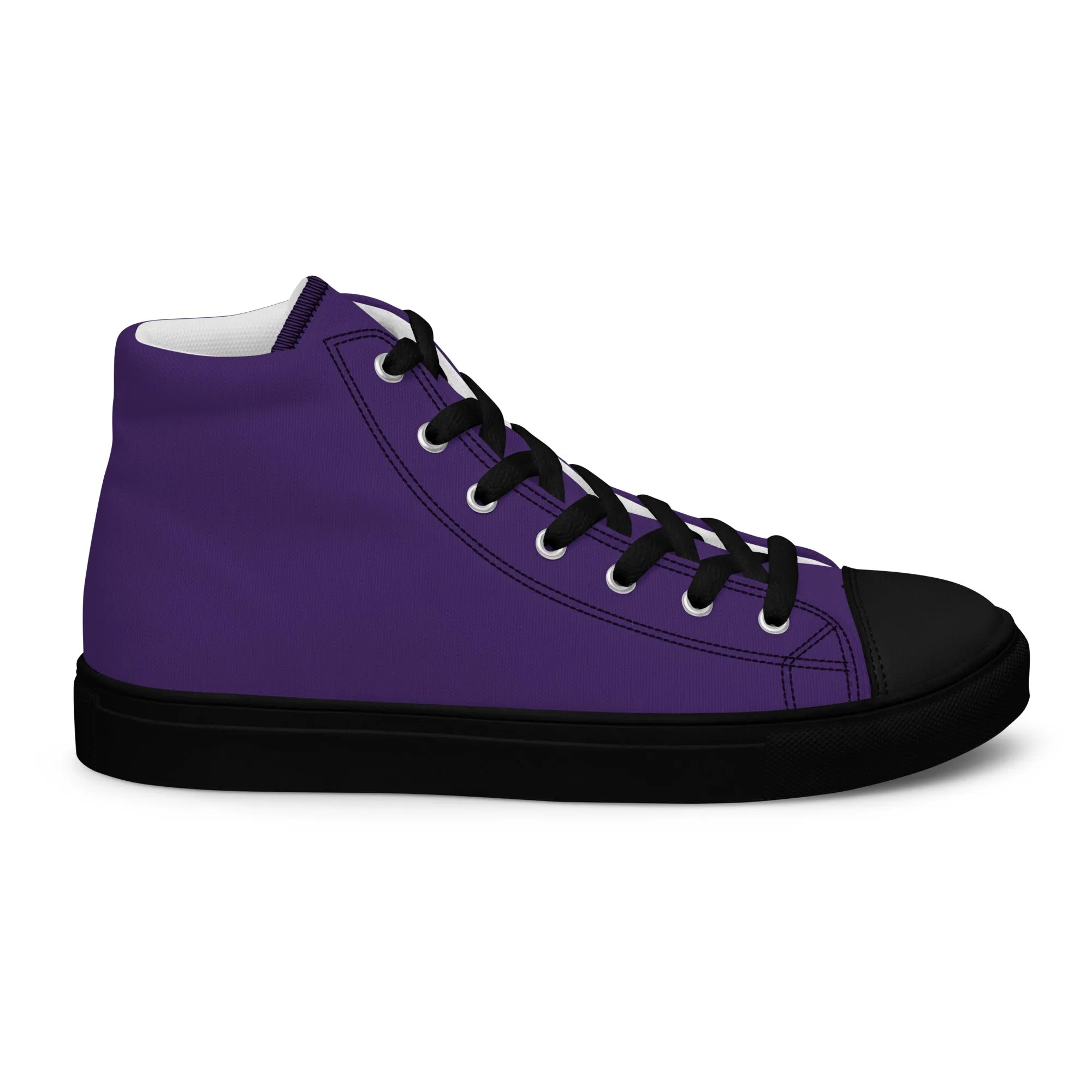 Men’s high top canvas shoes Purple/Black