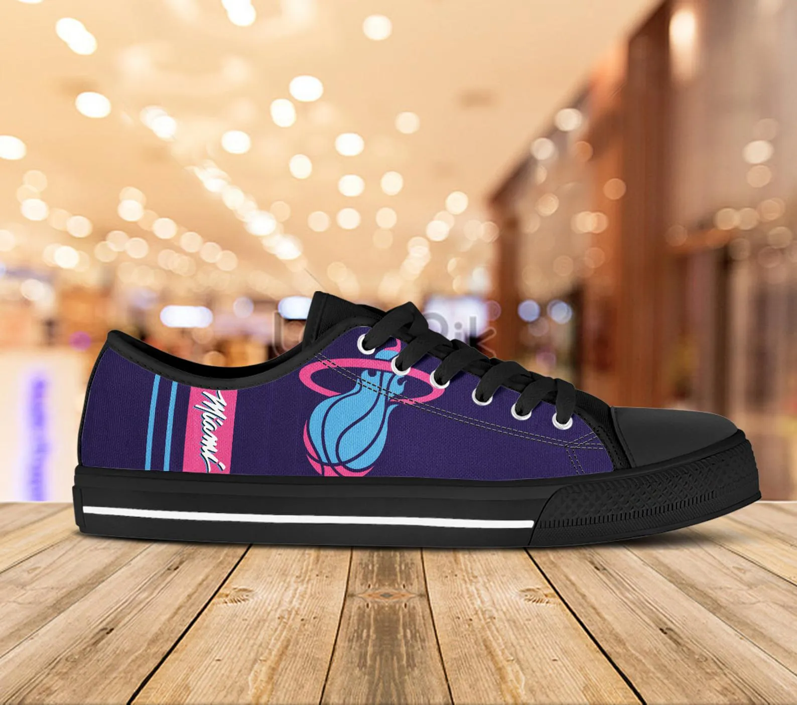 Miami Heat Custom Lowtop, Basketball Custom Shoes, Sport Lowtop, Canvas Shoes, Canvas Lowtop, Unisex Shoes, Gift Birthday