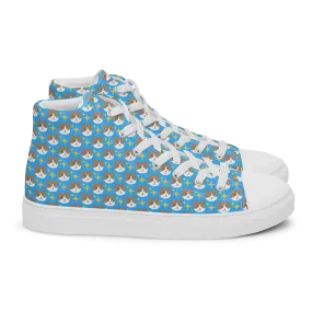 Mr. Peaches the Cat High Top Canvas Shoes (Men's)