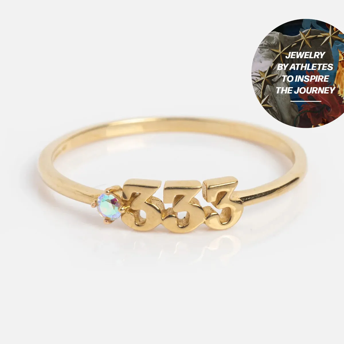 Regan Smith x Local Eclectic Solid Gold Angel Number Ring