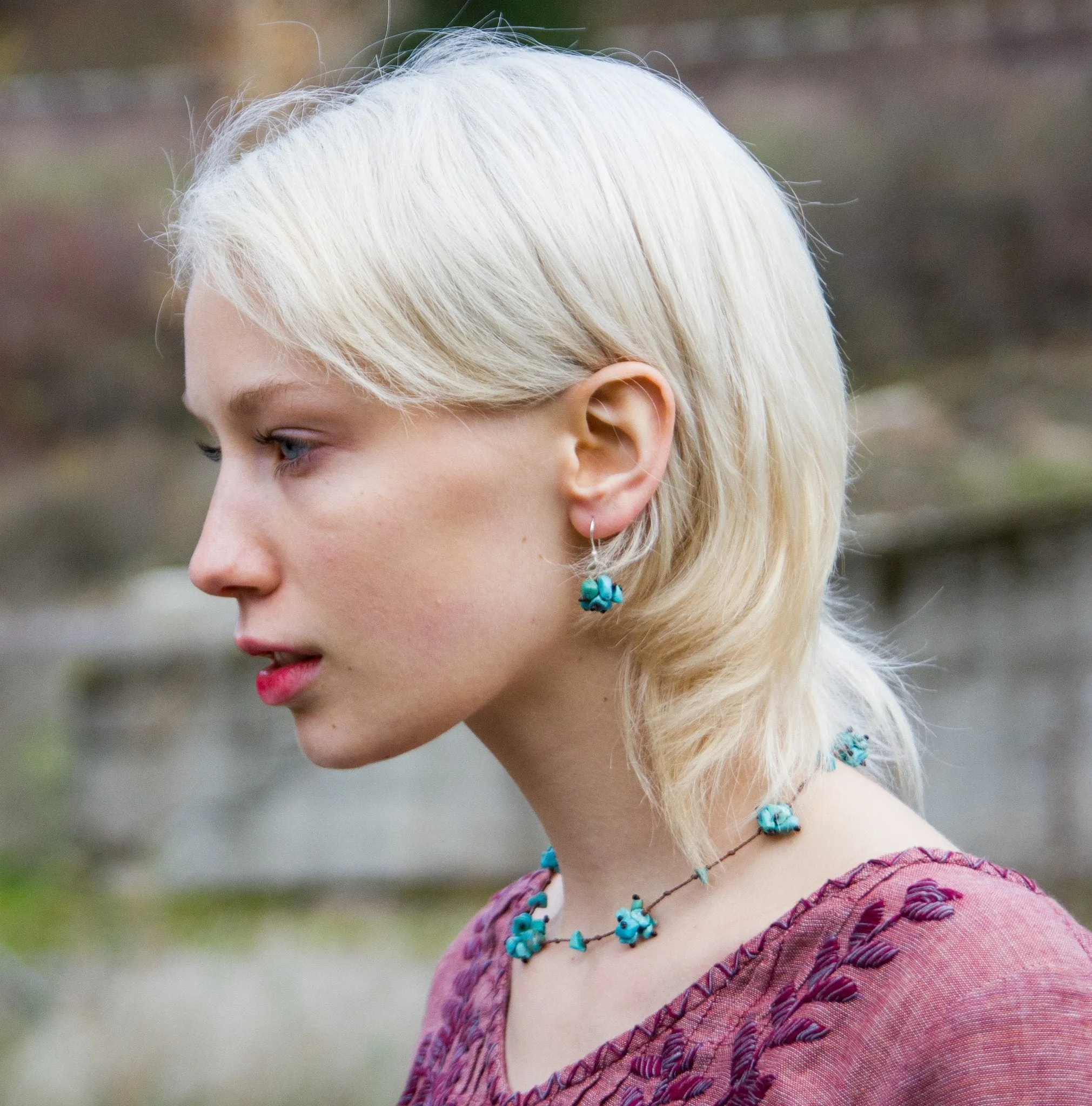 Santos Turquoise Cluster Necklace