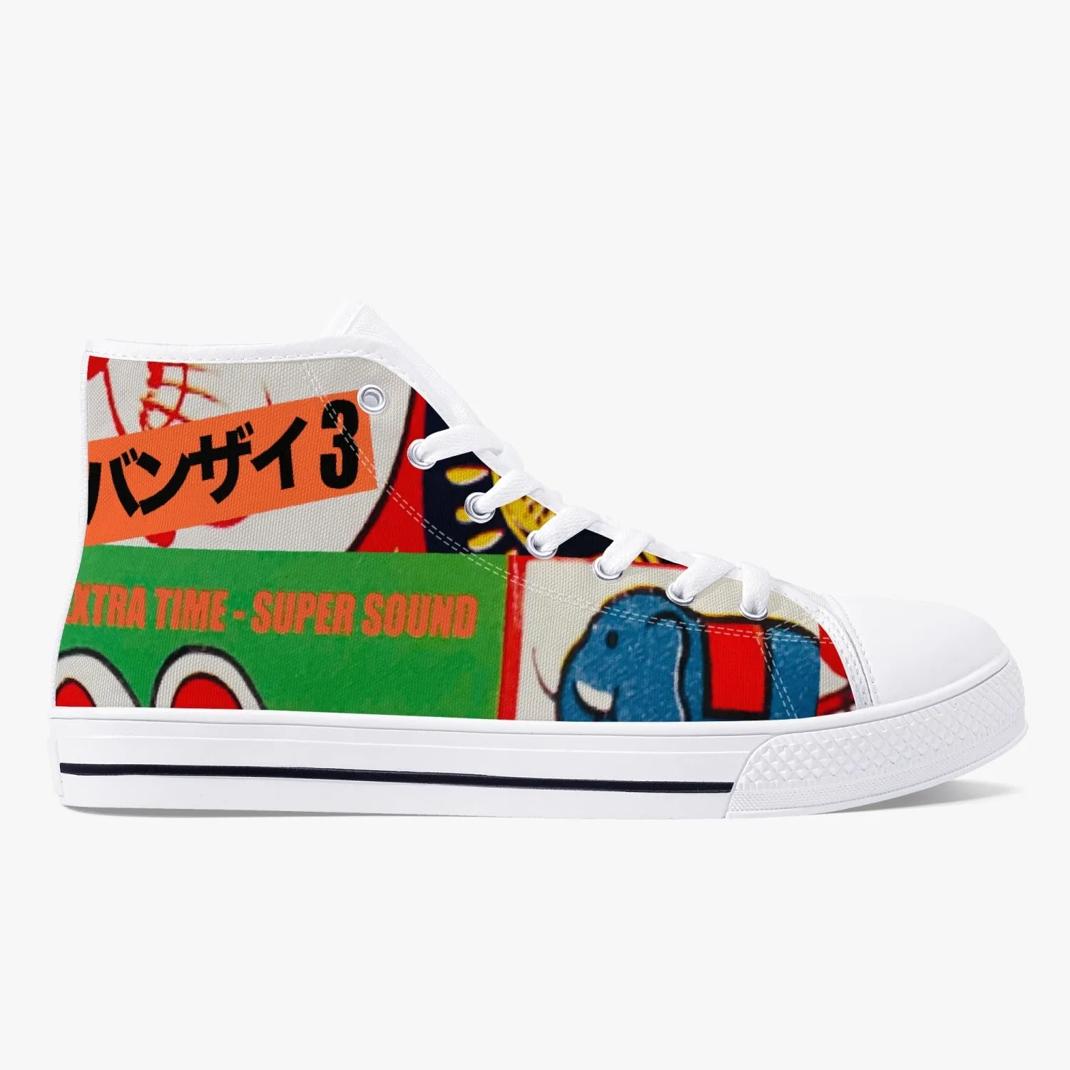 The Banzai 3 Dual Language Classic High-Top Canvas Shoes