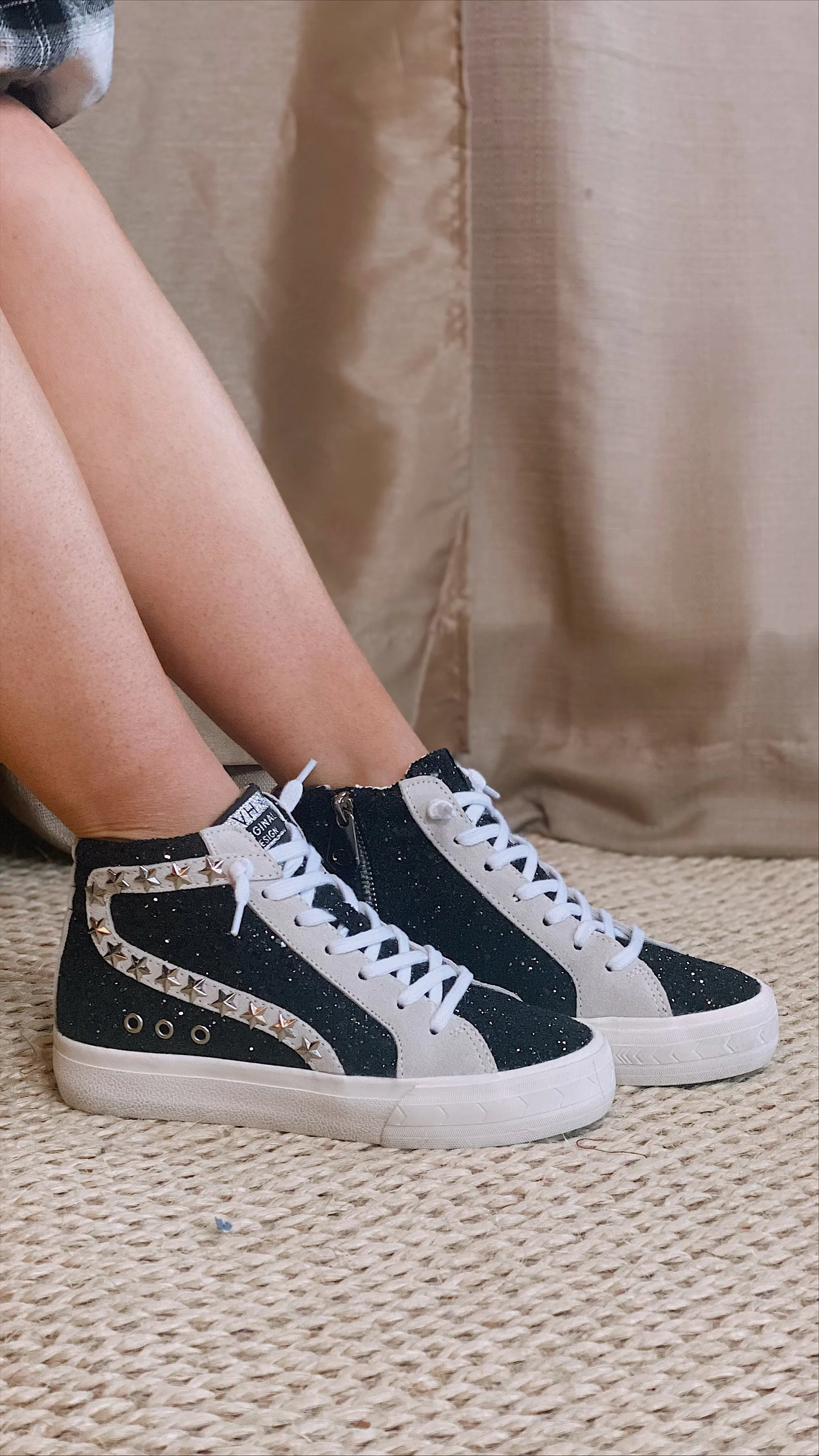 The Dormy Sparkle High Top Sneaker by Vintage Havana