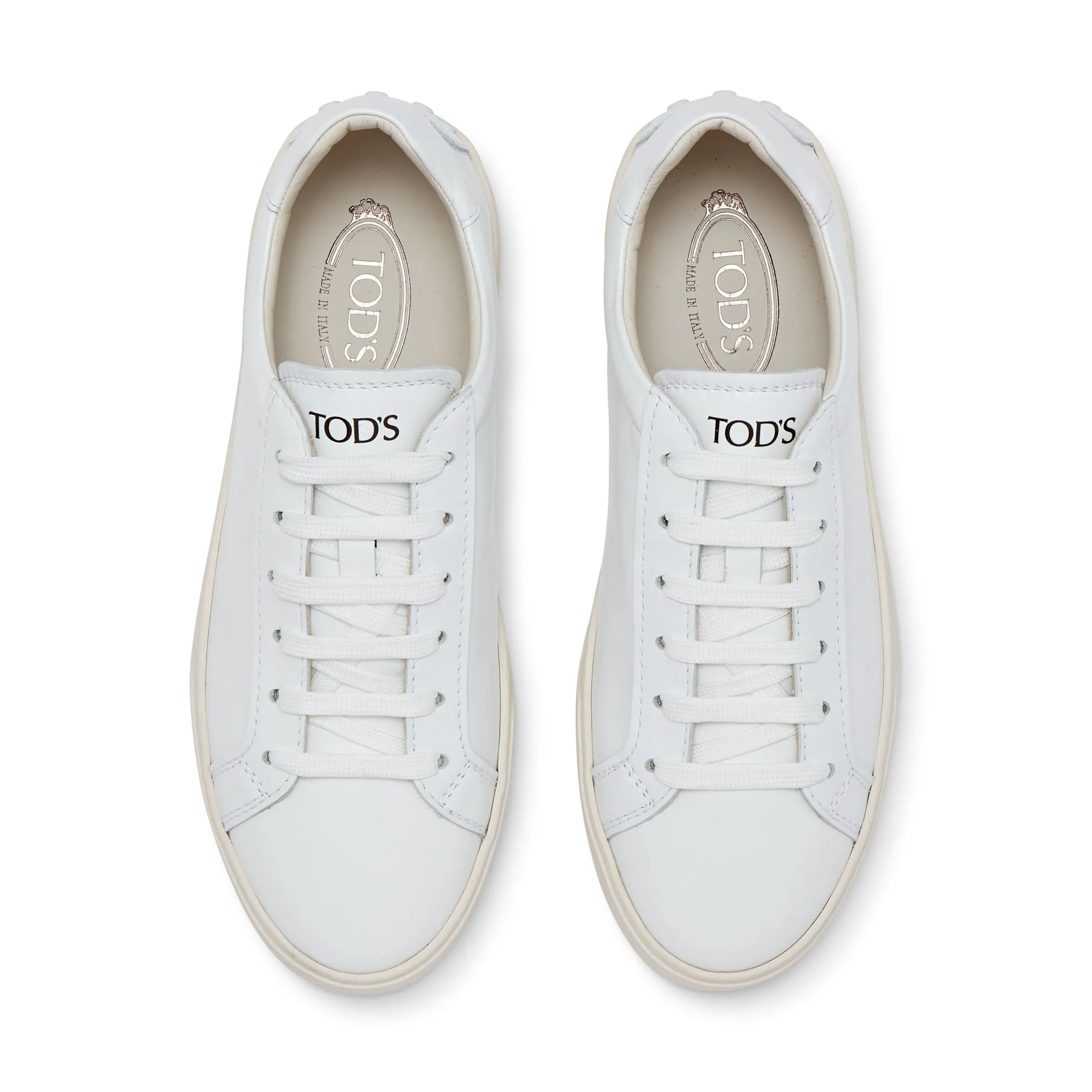 TOD's Low Top Leather Trainer (White)