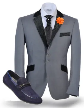 Tuxedo Blazer, V. Collar Gray - Prom - Wedding