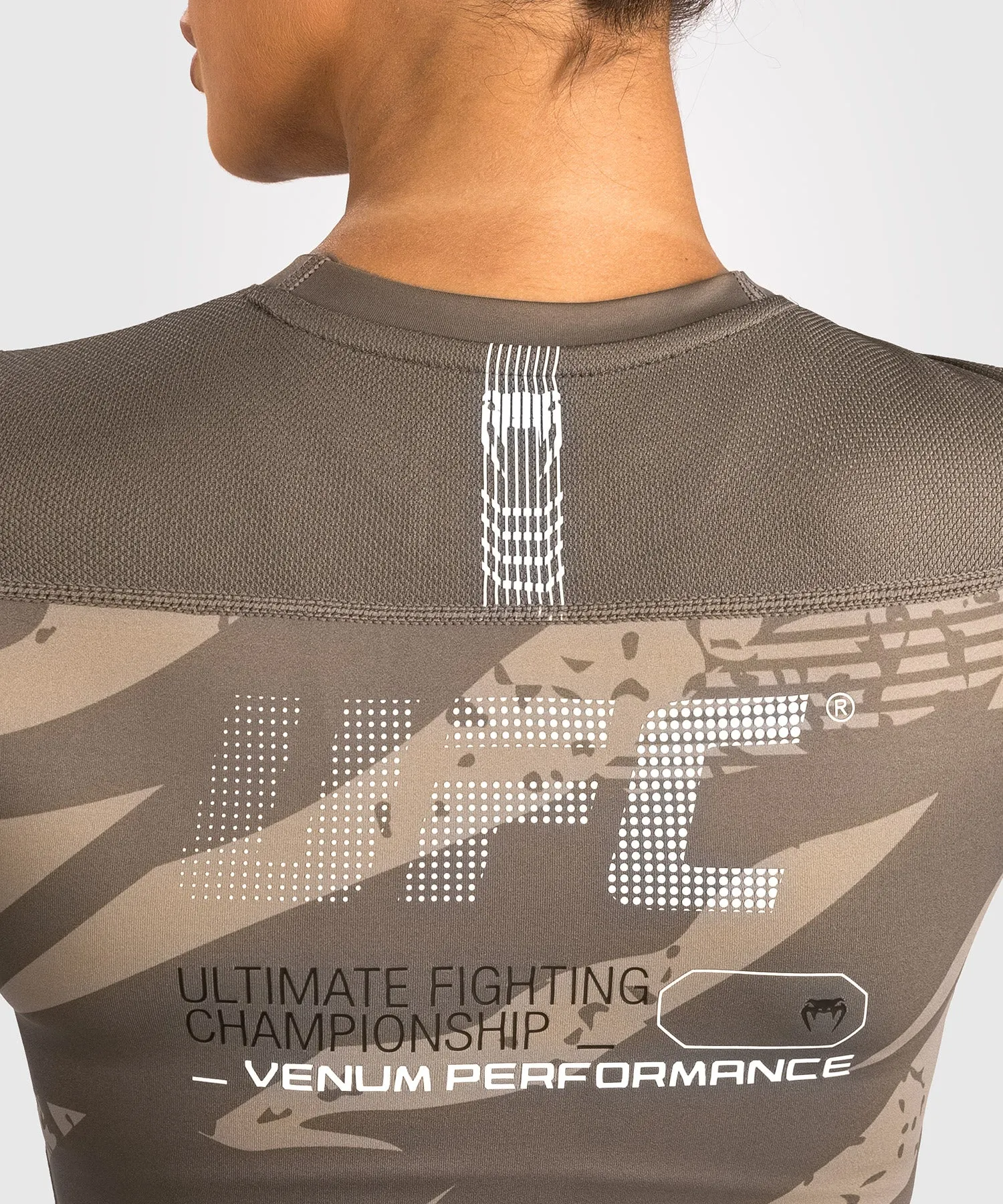 UFC Adrenaline by Venum Fight Week Women’s Performance Long Sleeve Rashguard - Desert Camo