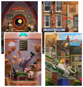 Wallace & Gromit Art Print Set