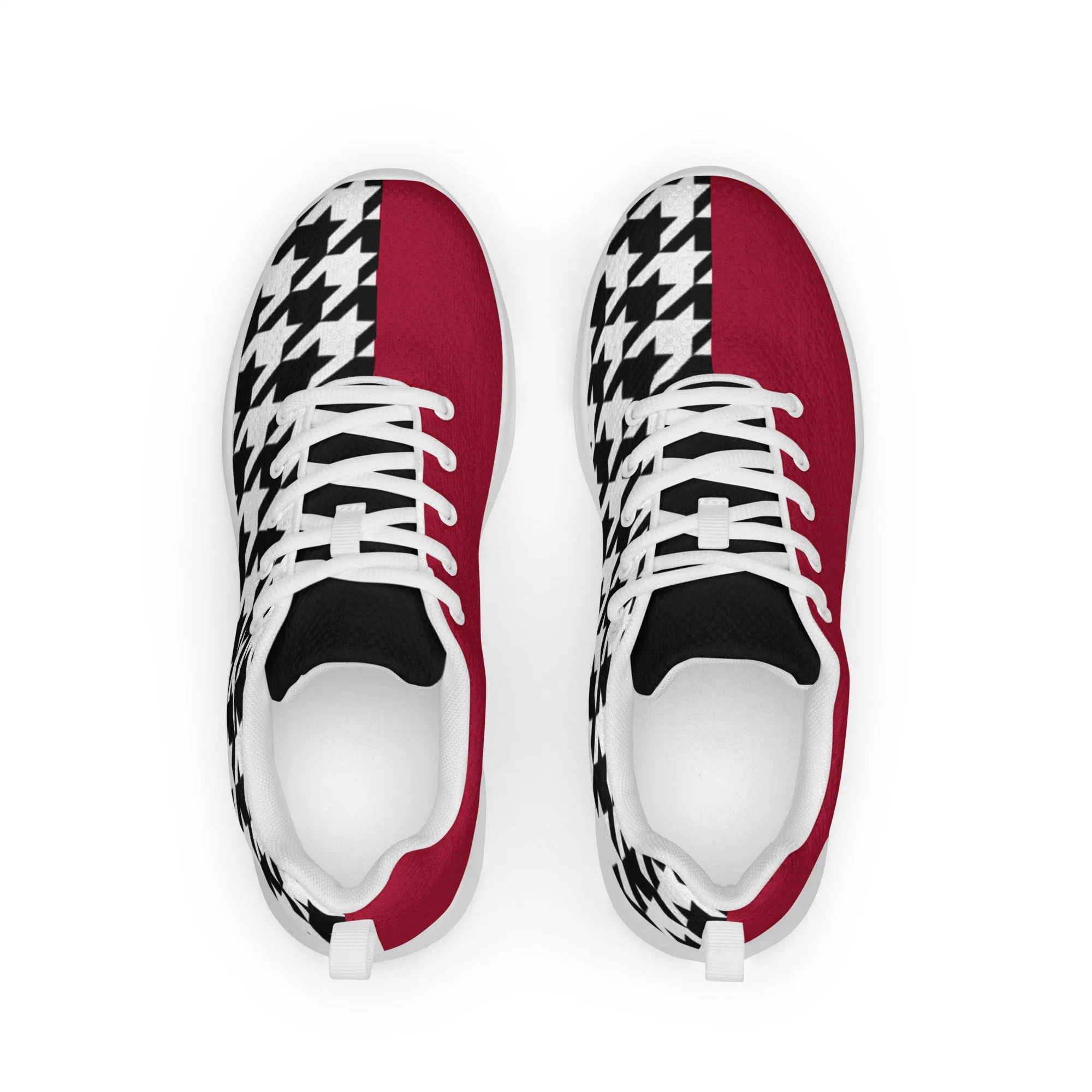 Women’s athletic shoes Red and Houndstooth