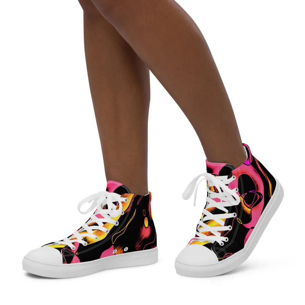 Women’s high top canvas shoes Pretty Pink