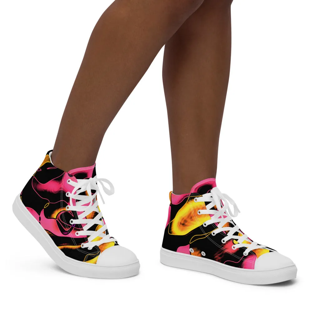 Women’s high top canvas shoes Pretty Pink